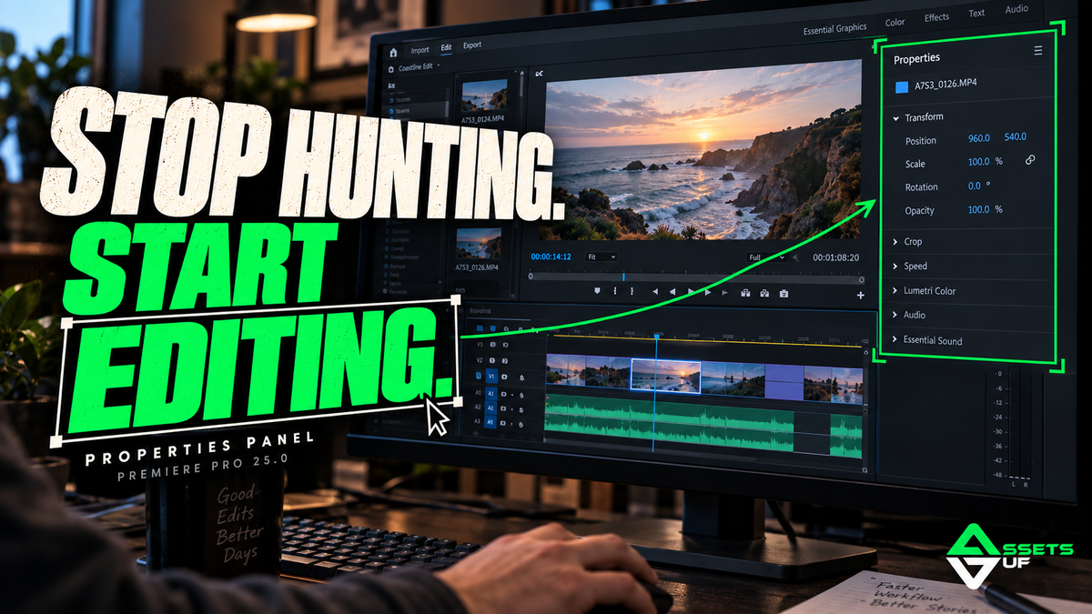 🎬 How to Use Premiere Pro 25.0’s New Properties Panel: The Update That Will Speed Up Your Workflow